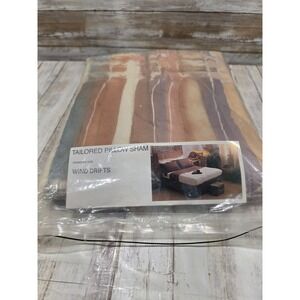 Martex Mary McFadden Wind Drifts Tailored Pillow Sham Standard Vintage Earthy